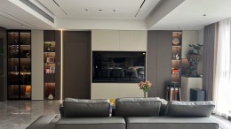 【重庆业之峰装饰】保利阅江台120m²洋房装修完工工地