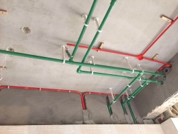 新欧鹏教育城水电验收-装修工地大比拼